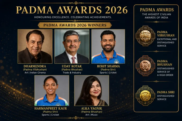 Padma Awards 2026 Full Winners List: President Murmu Honors Dharmendra (Posthumous), Uday Kotak and Unsung Heroes