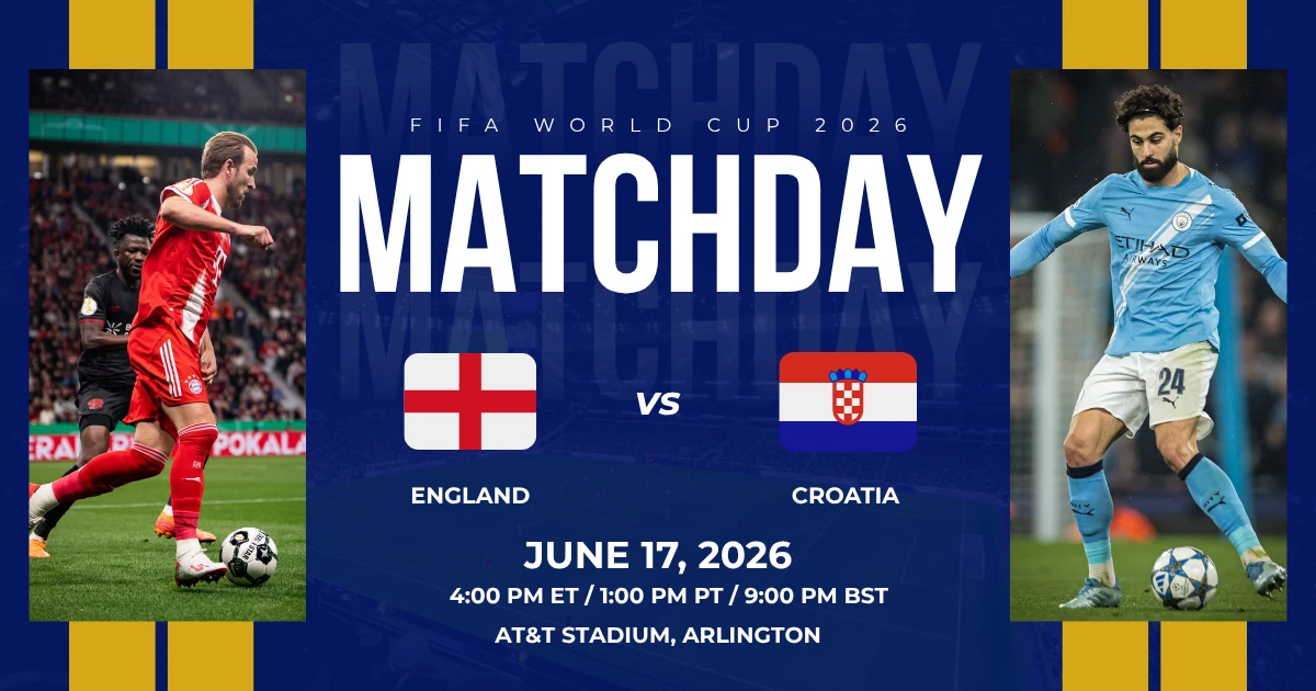 England vs Croatia World Cup 2026