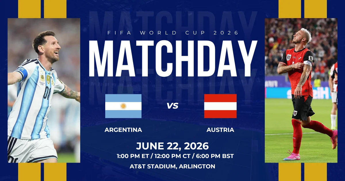 Argentina vs Austria World Cup 2026